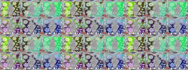 Çiçeksel fantezi tasarımı, parlak bir arka planda, kusursuz bir desen. Renkli Bahar Temalı Kusursuz Arkaplan. Düz Çiçek Elementleri Tasarımı.