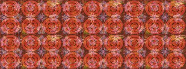 Kar taneleri arka planda. Kar taneleri deseni. Arkaplanda soyut kar taneleri olan düz tasarım. Raster illüstrasyonu. Kar tanesi süslemeli desen.