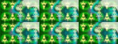 Nazik, narin çiçek arkaplanı. Yeşil renkli çiçekler. Raster çiçek desenli ve çiçekli..