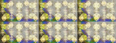 Gri, bej ve nötr renklerde kar tanesi süsü. Kar taneleri izole edildi. Kar tanesi süsü Raster illüstrasyonu. Güzel süs eşyası..