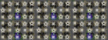 El çizimi, dövme stili karalama, kumaş tasarımı ve Raster illüstrasyonunda kartlar. Sanat terapisi tarzı Zen çizimi için gri, nötr ve kahverengi mandala şekilli kar taneleri.