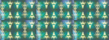 Raster Noel soyut renkli arka plan ve tatlı kar tanesi. Raster illüstrasyonu. Kar taneli altın renkler.