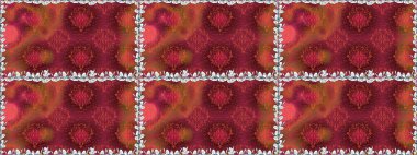 Raster. Tomurcukları çiçek olan sevimli bir çiçek deseni. Raster illüstrasyonu. Kusursuz bir geçmişi var. Kumaş, tekstil, duvar kağıdı baskısı için. Antika retro tarzı.