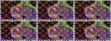 Miles Fleur, süslü püslü bir süs. Eski usul. Tomurcukları papatya çiçekleri olan sevimli bir çiçek deseni. Raster illüstrasyonu. Kumaş, tekstil, duvar kağıdı baskısı için. Kusursuz arkaplan.