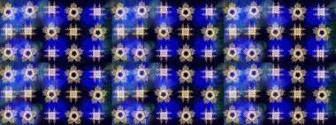 Kış kar tanesi, raster arka plan. Renkli arka planda izole kar taneleri. Yüzey için tekrarlanan doku, ambalaj kağıdı, mavi, siyah ve nötr renkler. Raster illüstrasyonu.