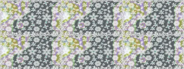 Çiçek tasarımı için inanılmaz bir kolaj cenneti tarzı. Çiçekli zambaklar kusursuz bir arka plan. Parlak çiçekli kolaj çiçekleri gri.