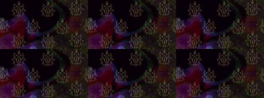 Raster illüstrasyonu. Tony 'nin kumaş kalıbını çiz. Küçük çiçekteki sevimli çiçek deseni. Modaya uygun kumaş deseni.