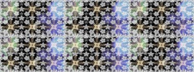 Gri renkli çiçekler. Şirin çiçek elementleri. Raster illüstrasyonu. Kusursuz..