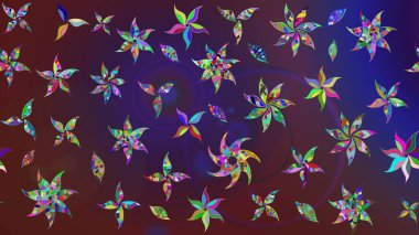 Mor ve mor renkler. Yaz çiçekleri teması. Suluboya resim taklit Raster çizimi. Klasik çiçekler. El çizimi soyut süslü elementler.