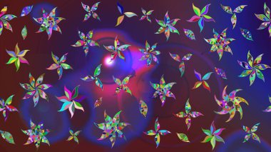 Renkli Yaz Temalı eskiz kalıbı. Raster çiçekli arka plan. Güzel kumaş deseni. Güzel eskiz şekli. Düz Çiçek Elementleri Tasarımı. Yazdır.