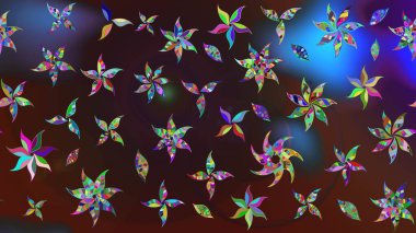 Raster illüstrasyonu. Eski moda arka plan. Kıvırcık, parlak örgü. Güzel, parlak, pürüzsüz kumaş, tuval. Çiçek çelengi. Desen, çizim, çiçek sınırı..