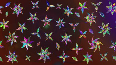 Çiçekli çiçek deseni, suluboya. Raster deseni. Küçük çiçekte güzel bir çiçek deseni..