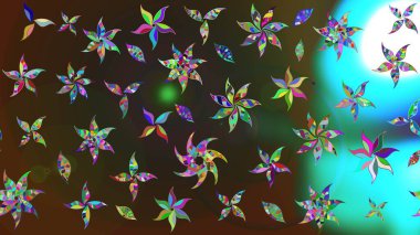 Parlak çiçekli halı desenli eskiz deseni kahverengi ve gri renklerde..