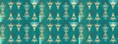 Mavi, yeşil ve nötr renklerde kar taneleri. Raster illüstrasyonu. Yılbaşı Biçimi.