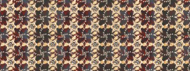 Raster illüstrasyonunda kusursuz çiçek deseni. Gri, kahverengi ve bej renkli çiçekler. Düz Çiçek Elementleri Tasarımı. Renkli Yaz Temalı Kusursuz Arkaplan.