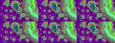 Renkli Bahar Teması eskiz kalıbı. Düz Çiçek Elementleri Tasarımı. Parlak arkaplan eskiz desenli çiçekli fantezi tasarımı.