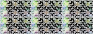 Raster illüstrasyonu. Güzel çiçekli kusursuz desen ve gri renkli yapraklar, suluboya çiçek deseni, duvar kağıdı, kart veya kumaş için fayanslı.