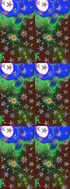 Özgürlük stili Millefleur 'lar. Tekstil, duvar kâğıdı, kapaklar, yüzey, baskı, hediye paketi, hatıra defteri, dekupaj. Küçük yabani çiçeklerdeki halk modelini çiz. Taşralı şıklığı.