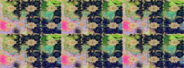 Barok tarzında eskiz oryantal süsü. Geleneksel klasik Raster altın eskiz modeli. Mavi renklerdeki altın elementler.