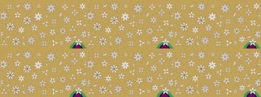 Renkli Bahar Teması eskiz kalıbı. Çocuk stili. Düz Çiçek Elementleri Tasarımı. Çiçekli çizim raster arkaplanı.