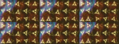 Raster illüstrasyonu. Kar Tanesi Simgesi. Kar tanesi kahverengi, gri ve mor renklerde izole edilmiş. Raster illüstrasyonu.