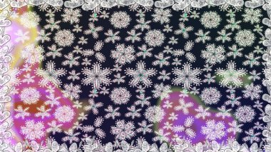 Renkli Bahar Temalı Kusursuz Arkaplan. Çiçeksel fantezi tasarımı, parlak bir arka planda, kusursuz bir desen. Düz Çiçek Elementleri Tasarımı.