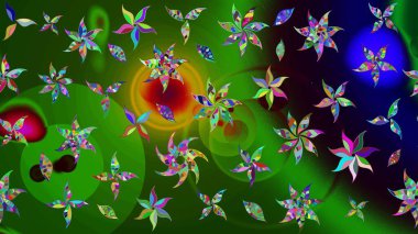 Üst manzara, yumuşak stil. Sevgililer günü ve tebrik kartı konsepti için şık bir davetiye. Yeşil ve siyah renkte manzaralı çiçek deseni. Çiçek kompozisyonu, el boyası, hassas şablon..