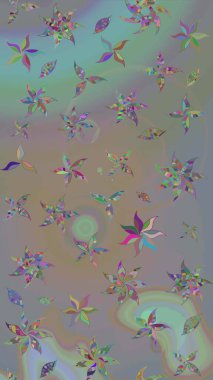 Raster illüstrasyonu. Gri ve bej renklerde. Taslak dekoratif arka plan, çiçek mandala. Çiçek..