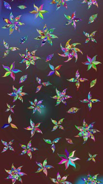 Parlak elementlerin. Çizim çiçek deseni duvar kağıdı, web sitesi arka planı, ambalaj kağıdı, davetiye, broşür, afiş veya web sitesi için kullanılabilir. El çizimi Raster illüstrasyonu.