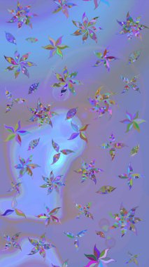 Düz Çiçek Elementleri Tasarımı. Çocuk stili. Çiçekli eskiz arkaplanı. Renkli Bahar Teması çizim şablonu.