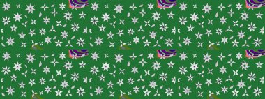 Moda baskıları için zarif bir şablon. Halk tarzı. Parlak renkli çiçekleri ve yeşil ve nötr renklerde yaprakları olan harika bir çiçek deseni. Modern çiçek arkaplanı.