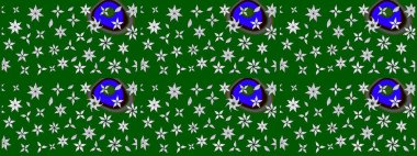 Tekstil, kumaş, kapaklar, duvar kağıtları, baskı, naylon, koleksiyon defteri, örgü, dekupaj için güzel bir eskiz. Küçük yeşil ve nötr çiçeklerle oldukça kaliteli besin torbası deseni.