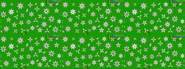 Düz Çiçek Elementleri Tasarımı. Çiçek deseni. Renkli Bahar Teması eskiz kalıbı. Raster çizimi. Güzel kumaş deseni..