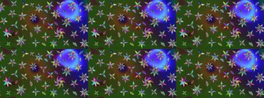 Güzel kumaş deseni. Bahar çiçekleriyle güzel bir çiçek deseni çizmişsin. Raster illüstrasyonu.