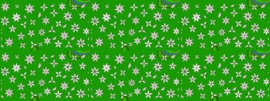 Düz Çiçek Elementleri Tasarımı. Çiçek deseni. Renkli Bahar Teması eskiz kalıbı. Raster çizimi. Güzel kumaş deseni..