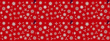 Çiçek kompozisyonu. Çiçek kolajı. Doğa. Raster deseni. Küçük çiçekte güzel bir desen var. - kırmızı ve nötr çiçekler. Çiçek arka planı.