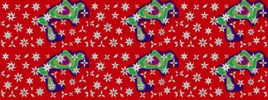 Raster illüstrasyonu. Kırmızı ve nötr renklerde çiçekler. Çiçek desenli eskiz, vuruşlar, sıçramalar, yaz çiçekleri..