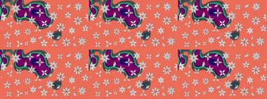 Modern gelişim turuncu ve nötr raster arka plan duvar kâğıdı çizgileri, desenli desenli desenli çiçekler, çiçekli süsler. Çiçekli el çizimi çizimi deseni.