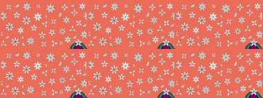 Düz Çiçek Elementleri Tasarımı. Çiçek desenli eskiz, yaz çiçekleri. Renkli Bahar Teması eskiz kalıbı. Turuncu ve nötr renkte çiçekler.