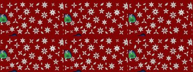 Şirin çiçek elementleri. Robot resim. Kırmızı ve nötr renklerde çiçekler. Raster illüstrasyonu.