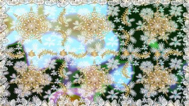 Süslü raster dekorasyonu. Barok tarzında duvar kağıdı tasarımı için kusursuz damaske deseni arkaplanı. Altın elementlerle nötr renklerde altın desen.