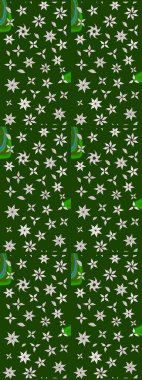 Şirin çiçek elementleri. Taslak desenli, modaya uygun kumaş deseni. Renkli Bahar Teması eskiz kalıbı. Düz Çiçek Elementleri Tasarımı. Raster illüstrasyonu.