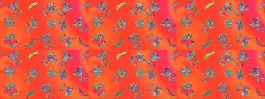 Kar tanesi arka planı. Raster illüstrasyonu. Raster Noel soyut renkli arkaplan ve düşen kar tanesi.