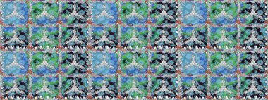 Mavi renkli çiçekler. Suluboya çizimi. El çizimi. Çiçeklerle kusursuz desen.