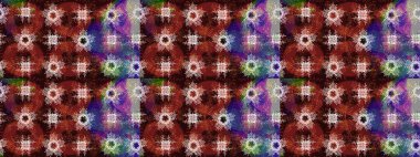 Noel ve yeni yıl moda baskıları için tatil tasarımı. Raster illüstrasyonu. Kahverengi, kırmızı ve nötr renkler. Kar tanelerinin soyut arkaplanlı Noel deseni.