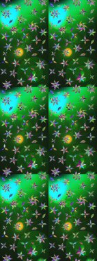 Sketch Floral Pattern in Raster illustration. Fancy fabric pattern. Colour Spring Theme sketch pattern Background. Flat Flower Elements Design.