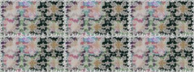 Trendy seamless Floral Pattern In Raster illustration. Flat Flower Elements Design. Beautiful fabric pattern. Colour Summer Theme seamless pattern Background.