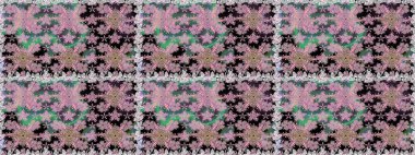 Güzel kumaş deseni. Raster Illustrasyon 'da moda olmayan çiçek deseni. Renkli Yaz Temalı Kusursuz Arkaplan. Düz Çiçek Elementleri Tasarımı.