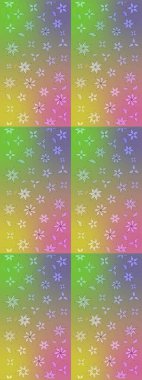 Raster illüstrasyonu. Klasik çiçek tasarımı elementleri. Tarafsız ve yeşil kıvırcık çiçekler tarafsız ve yeşil renklerde şekillenir.