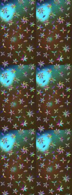 Hoş bir çiçek geçmişi var. Güzel kumaş deseni. Raster illüstrasyonu. Küçük çiçekte çizim deseni.